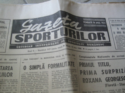 Ziarul Sportul (15 mai 1990) foto