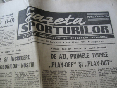 Ziarul Sportul (22 mai 1990) foto