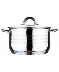 Cratita inox+capac sticla 3,8l Gourmet line foto