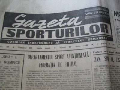 Ziarul Sportul (22 iunie 1990) foto