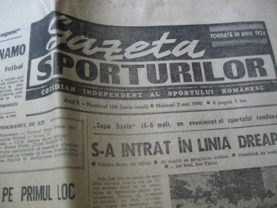 Ziarul Sportul (2 mai 1990) foto