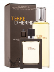 Apa de toaleta Hermes Terre D&amp;#039;Hermes Barbatesc 30ML Edt 30ml + 125ml Edt refill foto