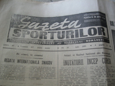 Ziarul Sportul (25 iulie 1990) foto
