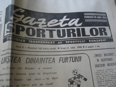 Ziarul Sportul (6 iulie 1990) foto