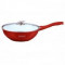 Wok acoperit cu ceramica 32cm rosu