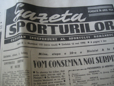 Ziarul Sportul (12 mai 1990) foto