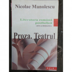 PROZA. TEATRU - NICOLAE MANOLESCU foto