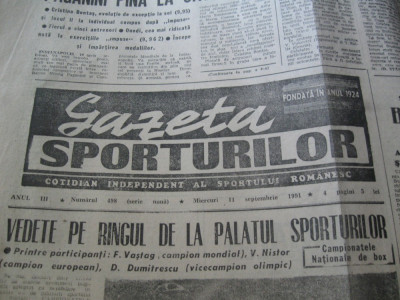 Ziarul Sportul (11 septembrie 1990) foto