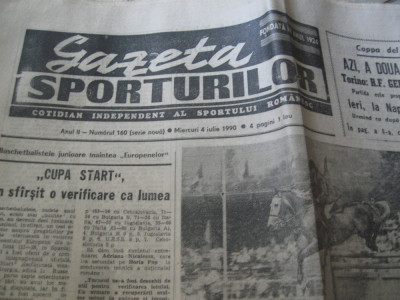 Ziarul Sportul (4 iulie 1990) foto