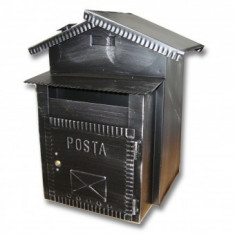 Cutie postala exterior Alubox Repp, fier forjat lucrat manual, compartiment colete, 33.5x35.5x42.5 cm foto