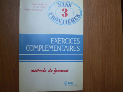 Metoda de franceza methode de francais sans frontieres 3 1986 Paris 020 foto