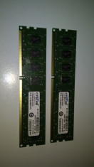 Kit 2 x 2 Gb Ram DDR3 / 1333 Mhz PC3-10600U / Crucial Dual chanell (O23/25) foto