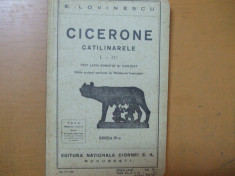 Cicero Catilinarele I-IV discurs oratoric Bucuresti 1938 Lovinescu text latina foto