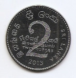 Sri Lanka 2 Rupees 2013 - 28.5 mm KM-147b UNC !!!