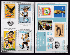 Bolivia 1980 sport fotbal MI bl.98 + 99 MNH w52 Michel=100 foto