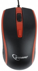 Mouse Opric Gembird MUS-104-R, 1600 DPI, USB (Negru/Rosu) foto