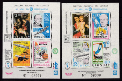 Uruguay 1977 sport fotbal cosmos pictura MI bl.33, 34 MNH foto