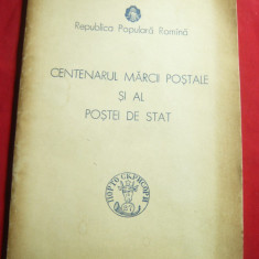 Centenarul Marcii Postale si al Postei de Stat -1958-Expozitie RPR ,56 pag