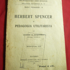 George G.Antonescu -Herbert Spencer si Pedagogia Utilitarista-Tipogr.Jockey Club