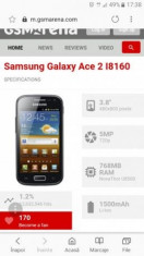Telefon mobil Samsung Galaxy Ace 2 i8160 Single Sim Black P215 foto