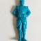 Figurina soldat, ofiter, colonel armata, plastic albastru, 7 cm