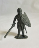Figurina cavaler, plastic gri, 5,5 cm, China