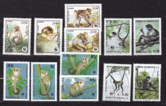 3 serii fauna WWF maimute MNH w52 foto