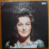 Autograful sopranei Birgit Nilsson pe un dublu LP , 2 discuri de vinil
