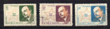 VIETNAM 3 VALORI LENIN STAMPILAT 1980