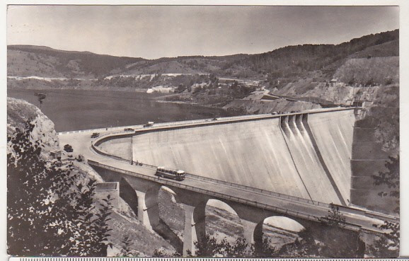 bnk cp Bicaz - Barajul si lacul de acumulare al hidrocentralei - circulata