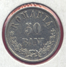 Romania - 50 bani 1873, stare aUNC, foarte rara, piesa de colectie! foto