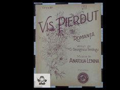 Partitura muzicala - Anatolia Lenina Vis pierdut - romanta foto
