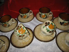 SET CEAI CERAMICA / MAJOLICA BOCH LA LOUVIERE BELGIA MODEL CORFOU HAND PAINTED foto