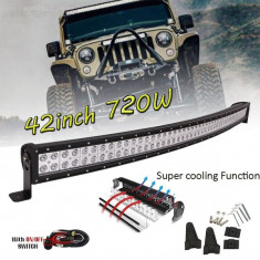 LED Light Bar curbata, 400w, 42inch, cu cabluri incluse! foto