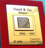 RAND &amp; CO - BRASOV - Medalie CU DEDICATIE - la CUTIE