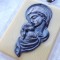 argint MEDALION ICOANA OPULENT PECTORAL vechI FECIOARA MARIA cu PRUNCUL superb