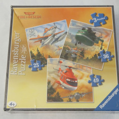 Joc puzzle Disney Planes Fire & Rescue Ravensburger 3 puzzle - sigilat