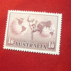 Timbru Australia - Posta Aeriana Hermes 1937 cu filigram , cu sarniera