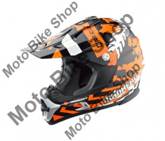 MBS Casca motocross Madhead X4B, negru/alb/portocaliu, XL, Cod Produs: 21587605LO foto