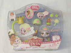 Disney Princess Palace Pets Beauty &amp;amp; Bliss Playset Tiana Kitty Lily sigilata foto
