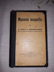 DR. GEORGE DUMITRESCU-MANUK: MEMENTO TERAPEUTIC. PARTEA I foto