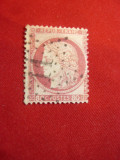Timbru 80C rosu 1872 Franta stampilat