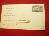 Plic circulat cu 3C Trinidad Tobago 1953 R.Elisabeta IIa -Vizita Margareta in In