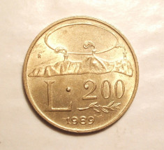 SAN MARINO 200 LIRE 1989 UNC foto