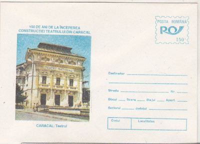 bnk ip Intreg postal Caracal - Teatrul - necirculat 1996 foto
