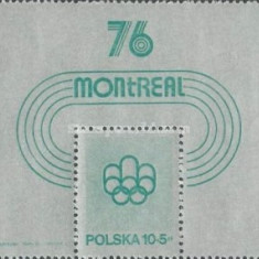 Polonia 1976 - bloc Montreal'76 neuzat,perfecta stare(z)