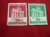 Serie Ajutor pt.Berlin 1948 Ocupatia Aliata in Germania ,2 val.stampilate, Stampilat