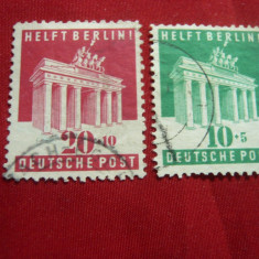 Serie Ajutor pt.Berlin 1948 Ocupatia Aliata in Germania ,2 val.stampilate