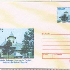 bnk ip Intreg postal Tocileni ( Botosani - Biserica - necirculat 2002