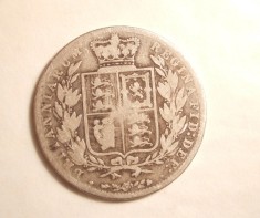 ANGLIA HALF CROWN 1877 ARGINT foto